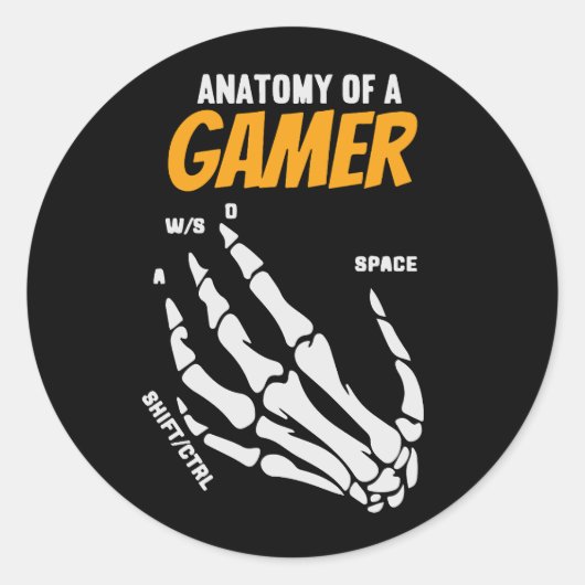 Anatomie van een Gamer Sticker (Voorkant)