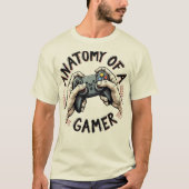 Anatomie van een Gamer T-Shirt - Retro Gamer T-shi (Voorkant)