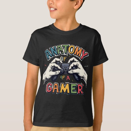 Anatomie van een Gamer T-Shirt - Retro Gamer T-shi (Voorkant)