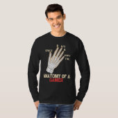 Anatomie van een gamer Videospelletjes liefhebber T-shirt (Voorkant volledig)