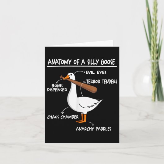 Anatomie van een Gekke gans Kaart (Voorkant)
