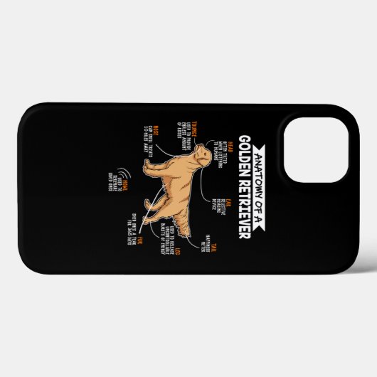 Anatomie van een Golden Retriever Funny Dog Owner Case-Mate iPhone Case (Achterkant (horizontaal))