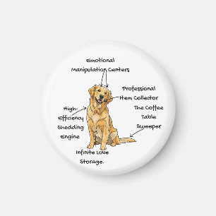Anatomie van een Golden Retriever - Grappige Hond Magneet