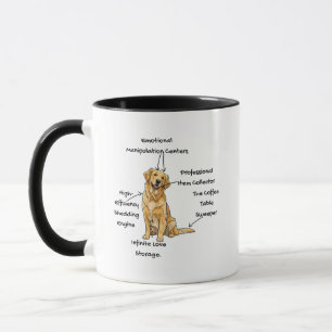 Anatomie van een Golden Retriever - Grappige Hond Mok