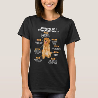 Anatomie van een Golden Retriever Pet Dog Animal T-shirt