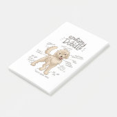 Anatomie van een Goldendoedel Post-it® Notes (Schuin)