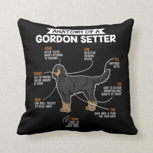 Anatomie van een Gordon Setter Funny Dog Owner Gif Kussen