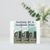 Anatomie van een grappige Facebookpost Briefkaart (Staand voorkant)