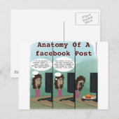 Anatomie van een grappige Facebookpost Briefkaart (Voorkant / Achterkant)