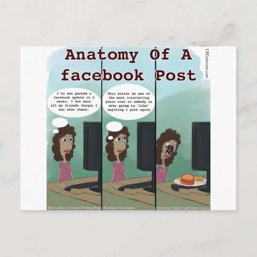 Anatomie van een grappige Facebookpost Briefkaart (Voorkant)