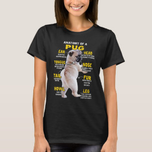 Anatomie van een grappige pughond t-shirt