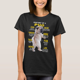 Anatomie van een grappige pughond t-shirt