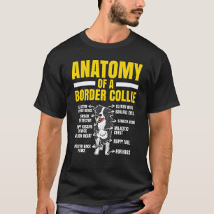 Anatomie van een grenspolitie van de hond van de f t-shirt