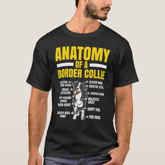 Anatomie van een grenspolitie van de hond van de f t-shirt (Voorkant)