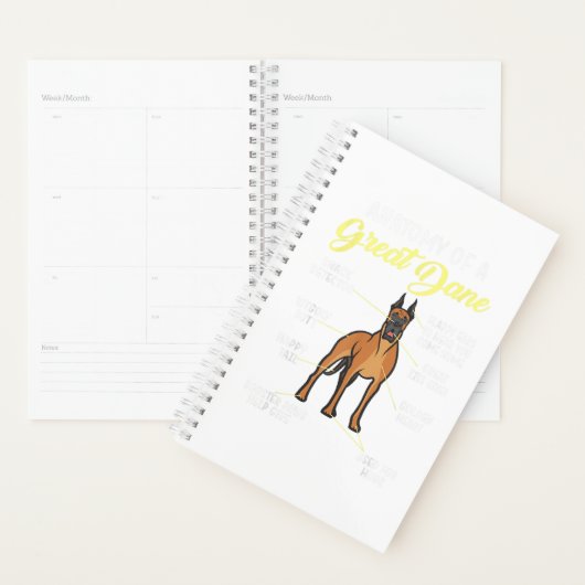 Anatomie van een groot gesteente Hondenliefhebber Planner (Display)