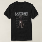 Anatomie van een grote gesteente funny Cute Dog ma T-shirt (Design voorkant)