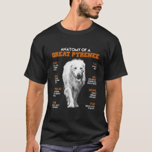 Anatomie van een Grote Pyreneeënhond tegen Shirt F