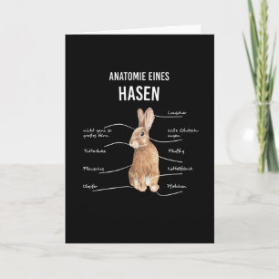 Anatomie van een haas Konijn Bunny Konijn Kaart