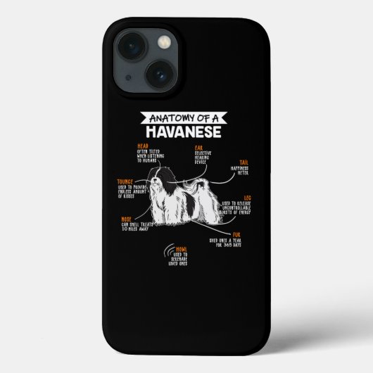 Anatomie van een Havanese eigenaar van Funny Dog G Case-Mate iPhone Case (Achterkant)