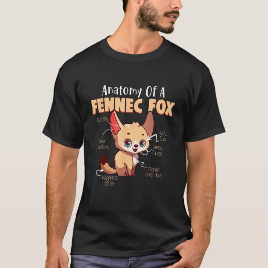 Anatomie van een heksenvos dieren t-shirt (Voorkant)