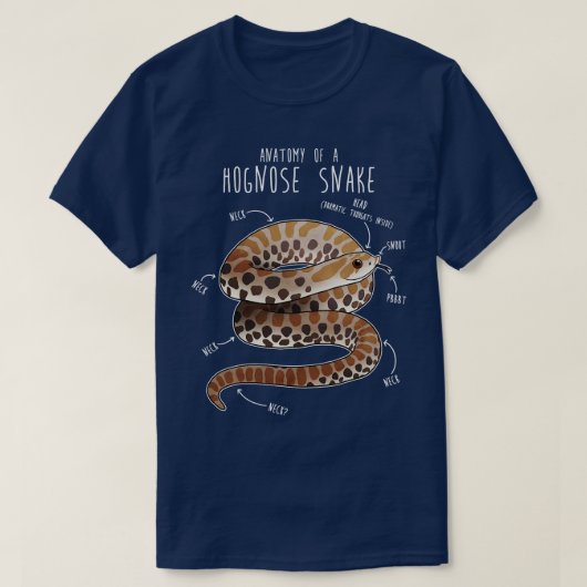 Anatomie van een Hognose Slang T-shirt (Design voorkant)