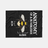 Anatomie van een hommel Grappig Sarcastisch Humor  Fleece Deken (Voorkant (Horizontaal))