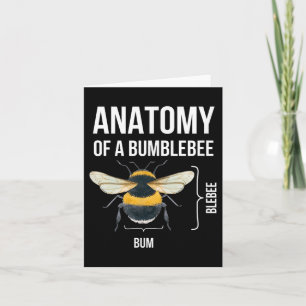Anatomie van een hommel Grappig Sarcastisch Humor Kaart