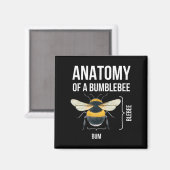 Anatomie van een hommel Grappig Sarcastisch Humor  Magneet (Voorkant / Achterkant)
