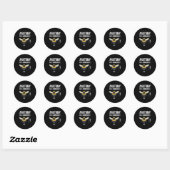 Anatomie van een hommel Grappig Sarcastisch Humor Ronde Sticker (Vel)