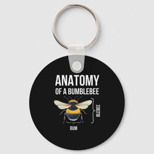Anatomie van een hommel Grappig Sarcastisch Humor  Sleutelhanger (Voorkant)