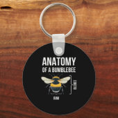 Anatomie van een hommel Grappig Sarcastisch Humor  Sleutelhanger (Voorkant)