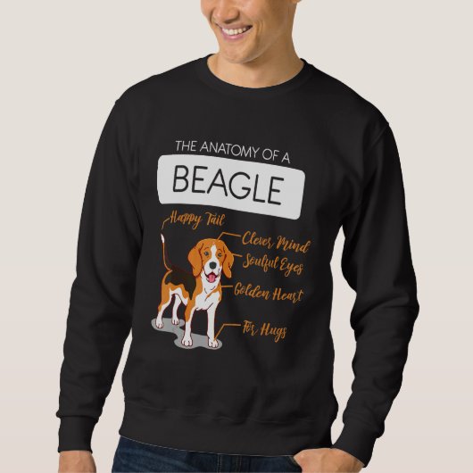 Anatomie van een hond van de beagle trui (Voorkant)