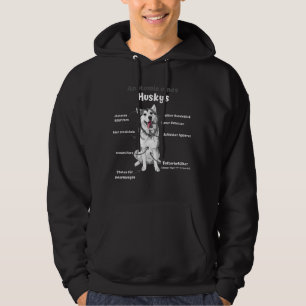 Anatomie van een Husky Cute Dogs Funny Puppy Hoodie