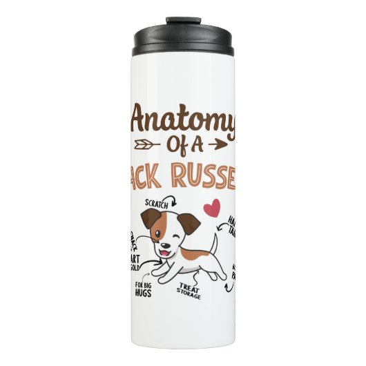 Anatomie van een Jack Russell Terrier Thermosbeker (Voorkant)