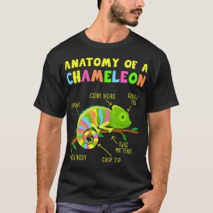 Anatomie van een kameleonhagedis t-shirt