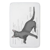 Anatomie van een kat badmat (Voorkant Verticaal)