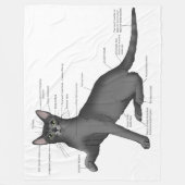 Anatomie van een kat fleece deken (Voorkant)