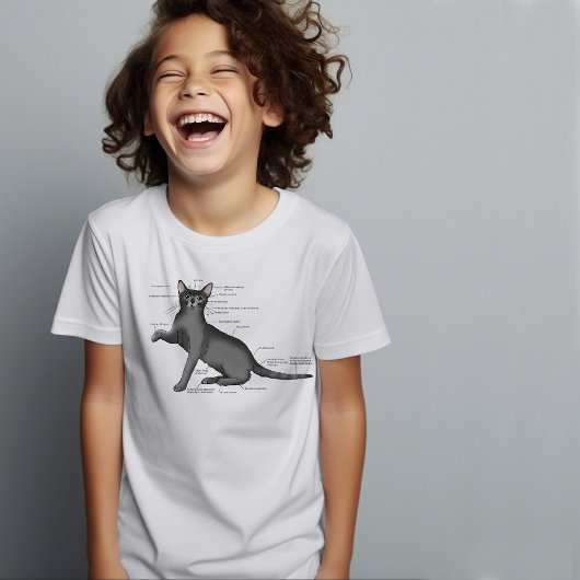 Anatomie van een kat t-shirt