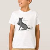 Anatomie van een kat t-shirt (Voorkant)