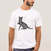 Anatomie van een kat t-shirt (Voorkant)