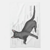 Anatomie van een kat theedoek (Verticaal)