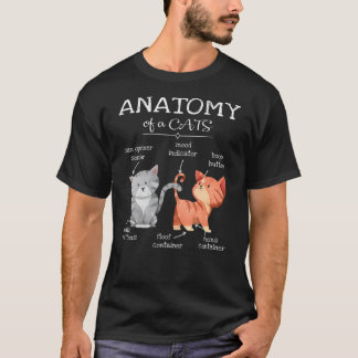 Anatomie van een kattenkattenkat Kat keukenruim T-shirt