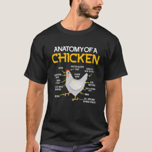 Anatomie van een kippenfokkers kippenhok t-shirt