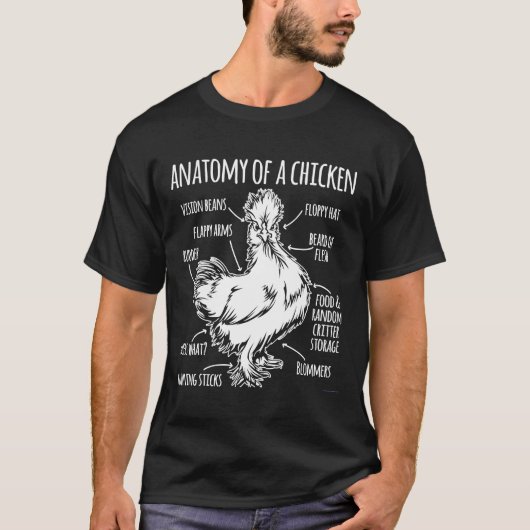 Anatomie van een kippenhok Boerderij T-shirt (Voorkant)