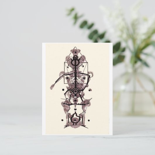 Anatomie van een kunstenaar briefkaart (Staand voorkant)