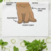 Anatomie van een labradoedle Cute Canine Puppy Theedoek (Gevouwen)