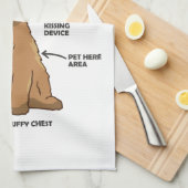 Anatomie van een labradoedle Cute Canine Puppy Theedoek (Quarter Fold)