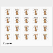 Anatomie van een labradoedle Cute Canine Puppy Vierkante Sticker (Vel)
