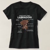 Anatomie van een Labrador Retriever Schattige Dog  T-shirt (Design voorkant)