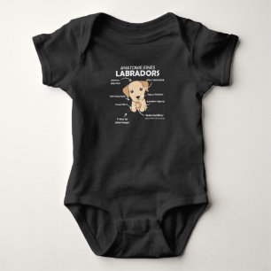 Anatomie van een labrador Retriever zoete honden Romper